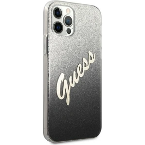 Hurtownia GSM - Etui Guess GUHCP12MPCUGLSBK Apple iPhone 12/12 Pro czarny/black hardcase Glitter Gradient Script - GUE848BLK - {ean13} - Hurt