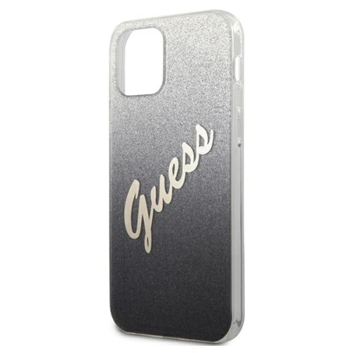 Etui Guess GUHCP12MPCUGLSBK Apple iPhone 12/12 Pro czarny/black hardcase Glitter Gradient Script