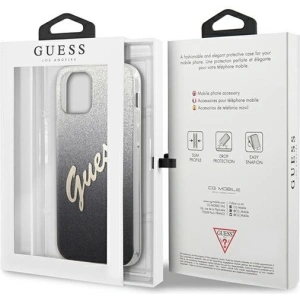 Hurtownia GSM - Etui Guess GUHCP12MPCUGLSBK Apple iPhone 12/12 Pro czarny/black hardcase Glitter Gradient Script - GUE848BLK - {ean13} - Hurt