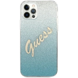 Hurtownia GSM - Etui Guess GUHCP12MPCUGLSBL Apple iPhone 12/12 Pro niebieski/blue hardcase Glitter Gradient Script - GUE849BLU - {ean13} - Hurt