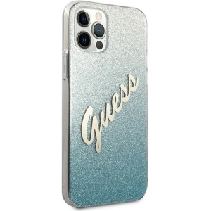 Hurtownia GSM - Etui Guess GUHCP12MPCUGLSBL Apple iPhone 12/12 Pro niebieski/blue hardcase Glitter Gradient Script - GUE849BLU - {ean13} - Hurt