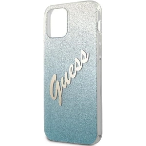 Hurtownia GSM - Etui Guess GUHCP12MPCUGLSBL Apple iPhone 12/12 Pro niebieski/blue hardcase Glitter Gradient Script - GUE849BLU - {ean13} - Hurt