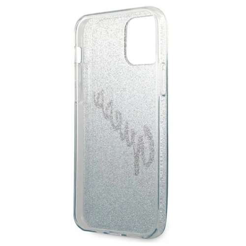 Etui Guess GUHCP12MPCUGLSBL Apple iPhone 12/12 Pro niebieski/blue hardcase Glitter Gradient Script