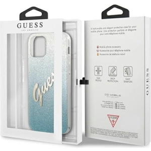 Hurtownia GSM - Etui Guess GUHCP12MPCUGLSBL Apple iPhone 12/12 Pro niebieski/blue hardcase Glitter Gradient Script - GUE849BLU - {ean13} - Hurt