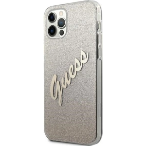 Hurtownia GSM - Etui Guess GUHCP12MPCUGLSGO Apple iPhone 12/12 Pro złoty/gold hardcase Glitter Gradient Script - GUE850GLD - {ean13} - Hurt