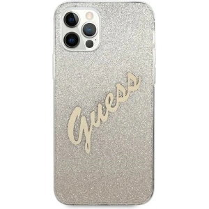 Hurtownia GSM - Etui Guess GUHCP12MPCUGLSGO Apple iPhone 12/12 Pro złoty/gold hardcase Glitter Gradient Script - GUE850GLD - {ean13} - Hurt