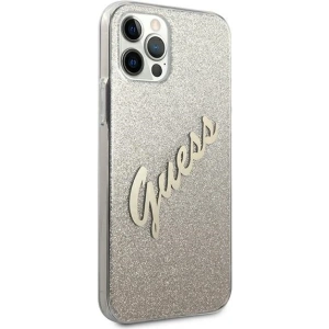 Hurtownia GSM - Etui Guess GUHCP12MPCUGLSGO Apple iPhone 12/12 Pro złoty/gold hardcase Glitter Gradient Script - GUE850GLD - {ean13} - Hurt