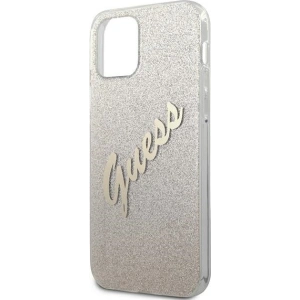 Hurtownia GSM - Etui Guess GUHCP12MPCUGLSGO Apple iPhone 12/12 Pro złoty/gold hardcase Glitter Gradient Script - GUE850GLD - {ean13} - Hurt