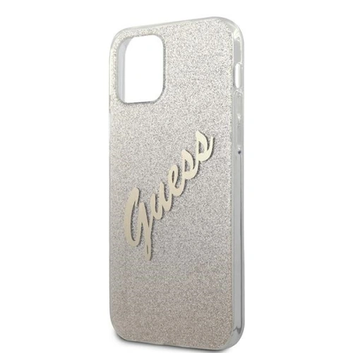 Etui Guess GUHCP12MPCUGLSGO Apple iPhone 12/12 Pro złoty/gold hardcase Glitter Gradient Script