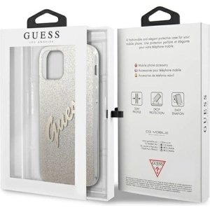 Hurtownia GSM - Etui Guess GUHCP12MPCUGLSGO Apple iPhone 12/12 Pro złoty/gold hardcase Glitter Gradient Script - GUE850GLD - {ean13} - Hurt
