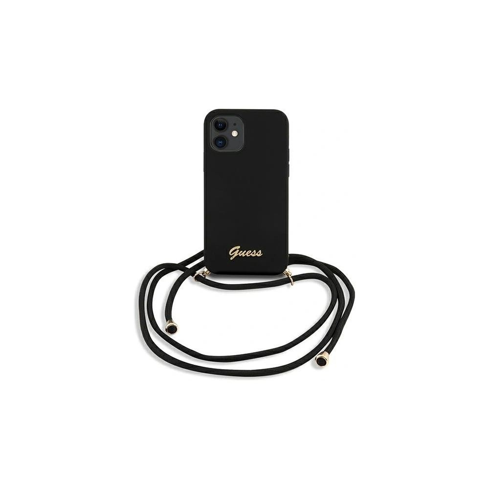 Hurtownia GSM - Etui Guess GUHCP12SLSCLMGBK Apple iPhone 12 mini czarny/black hardcase Metal Logo Cord - GUE852BLK - {ean13} - Hurt