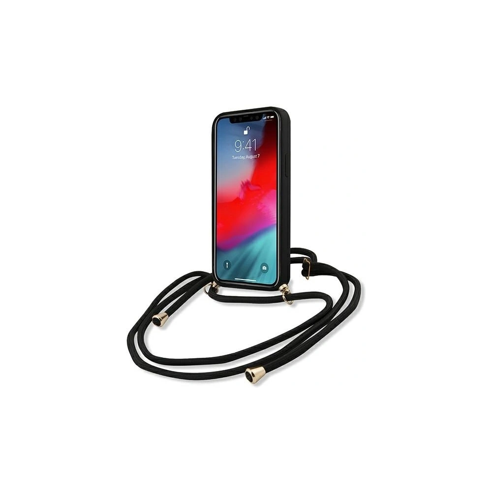 Hurtownia GSM - Etui Guess GUHCP12SLSCLMGBK Apple iPhone 12 mini czarny/black hardcase Metal Logo Cord - GUE852BLK - {ean13} - Hurt