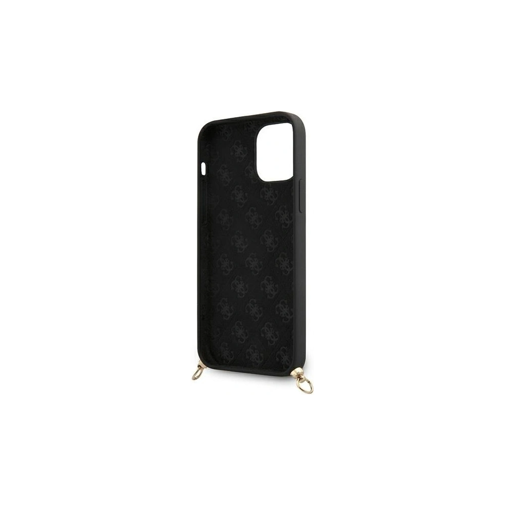 Hurtownia GSM - Etui Guess GUHCP12SLSCLMGBK Apple iPhone 12 mini czarny/black hardcase Metal Logo Cord - GUE852BLK - {ean13} - Hurt