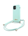 Etui Guess GUHCP12SLSCLMGLB Apple iPhone 12 mini jasno niebieski/light blue hardcase Metal Logo Cord