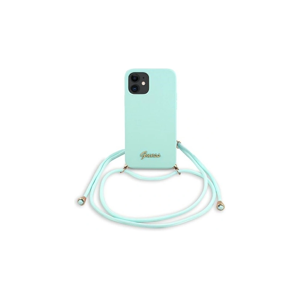 Hurtownia GSM - Etui Guess GUHCP12SLSCLMGLB Apple iPhone 12 mini jasno niebieski/light blue hardcase Metal Logo Cord - GUE853BLU - {ean13} - Hurt