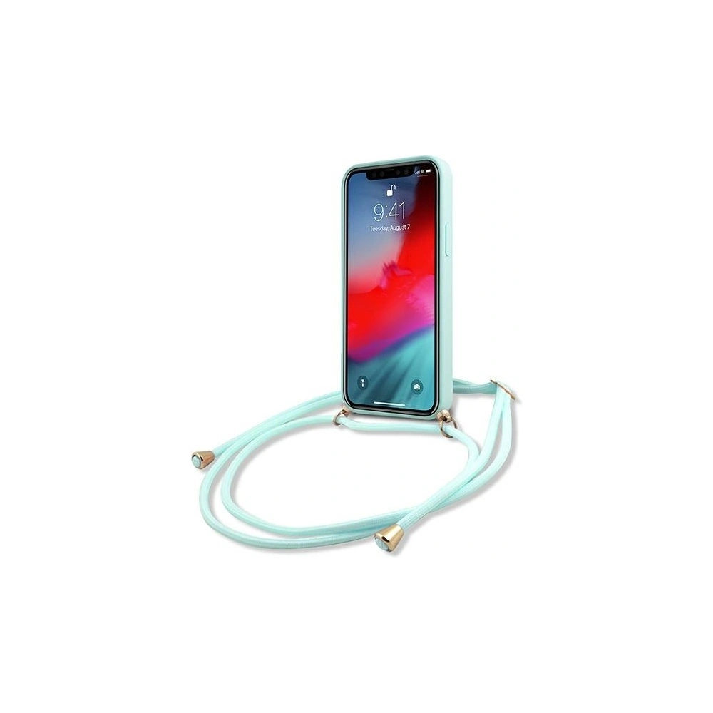 Hurtownia GSM - Etui Guess GUHCP12SLSCLMGLB Apple iPhone 12 mini jasno niebieski/light blue hardcase Metal Logo Cord - GUE853BLU - {ean13} - Hurt