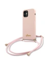 Etui Guess GUHCP12SLSCLMGLP Apple iPhone 12 mini różowy/pink hardcase Metal Logo Cord