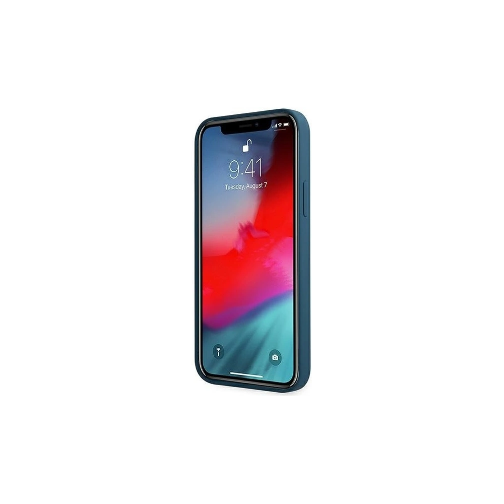 Hurtownia GSM - Etui Guess GUHCP12SLSLMGBL Apple iPhone 12 mini niebieski/blue hardcase Metal Logo Script - GUE855BLU - {ean13} - Hurt