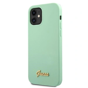 Hurtownia GSM - Etui Guess GUHCP12SLSLMGGN Apple iPhone 12 mini grün/hardcase mit Metal Logo Schriftzug - GUE856GRN - {ean13} - Hurt