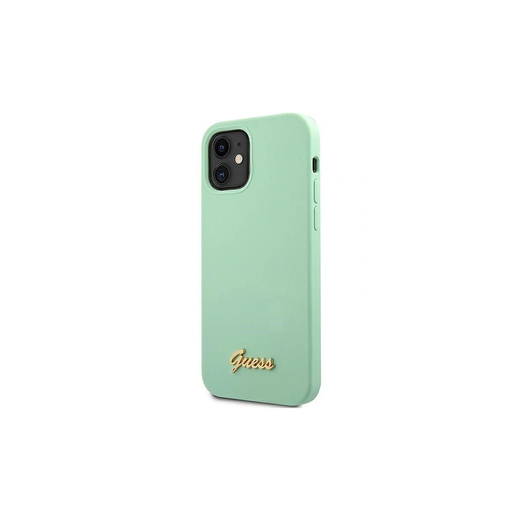 Wholesale Guess GUHCP12SLSLMGGN Apple iPhone 12 mini green hardcase Metal Logo Script - GUE856GRN - {ean13} - Hurt