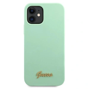 Hurtownia GSM - Etui Guess GUHCP12SLSLMGGN Apple iPhone 12 mini grün/hardcase mit Metal Logo Schriftzug - GUE856GRN - {ean13} - Hurt