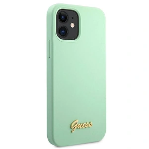 Hurtownia GSM - Etui Guess GUHCP12SLSLMGGN Apple iPhone 12 mini grün/hardcase mit Metal Logo Schriftzug - GUE856GRN - {ean13} - Hurt