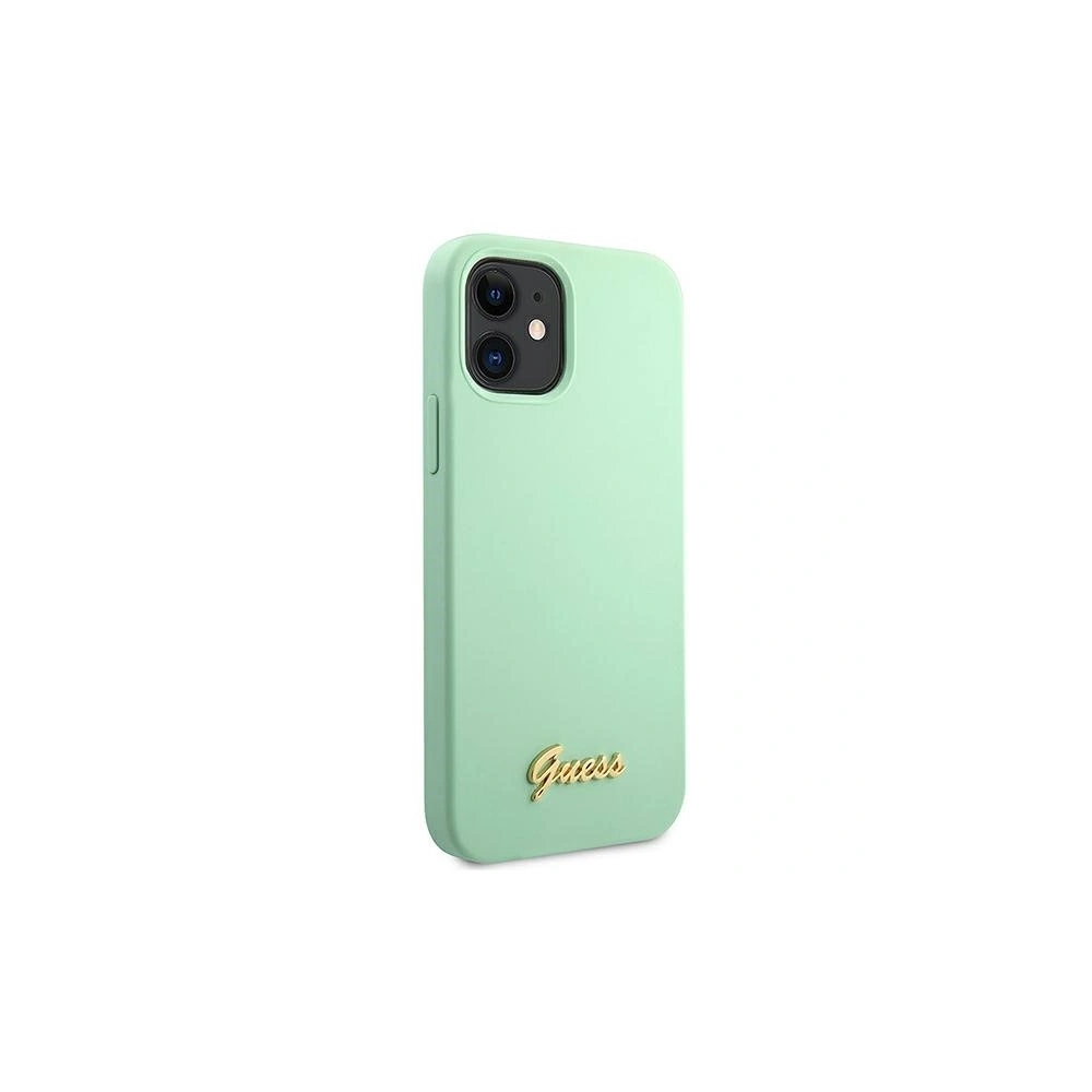 Hurtownia GSM - Etui Guess GUHCP12SLSLMGGN Apple iPhone 12 mini zielony/green hardcase Metal Logo Script - GUE856GRN - {ean13} - Hurt