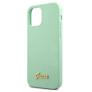 Hurtownia GSM - Etui Guess GUHCP12SLSLMGGN Apple iPhone 12 mini grün/hardcase mit Metal Logo Schriftzug - GUE856GRN - {ean13} - Hurt