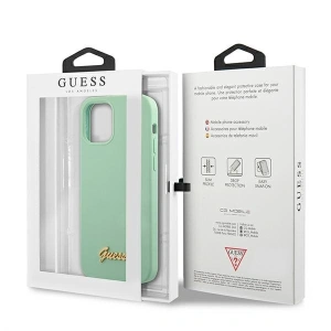 Hurtownia GSM - Etui Guess GUHCP12SLSLMGGN Apple iPhone 12 mini grün/hardcase mit Metal Logo Schriftzug - GUE856GRN - {ean13} - Hurt