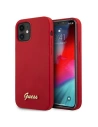 Etui Guess GUHCP12SLSLMGRE Apple iPhone 12 mini czerwony/red hardcase Metal Logo Script