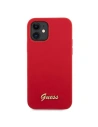 Wholesale Guess GUHCP12SLSLMGRE Apple iPhone 12 mini red hardcase Metal Logo Script - GUE857RED - {ean13} - Hurt