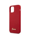 Hurtownia GSM - Etui Guess GUHCP12SLSLMGRE Apple iPhone 12 mini czerwony/red hardcase Metal Logo Script - GUE857RED - {ean13} - Hurt