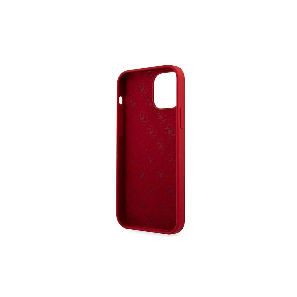 Wholesale Guess GUHCP12SLSLMGRE Apple iPhone 12 mini red hardcase Metal Logo Script - GUE857RED - {ean13} - Hurt
