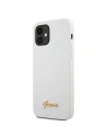 Hurtownia GSM - Etui Guess GUHCP12SLSLMGWH Apple iPhone 12 mini biały/white hardcase Metal Logo Script - GUE858WHT - {ean13} - Hurt