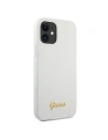 Hurtownia GSM - Etui Guess GUHCP12SLSLMGWH Apple iPhone 12 mini biały/white hardcase Metal Logo Script - GUE858WHT - {ean13} - Hurt