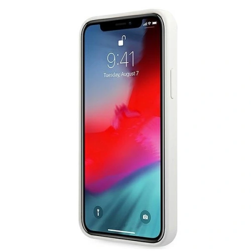 Etui Guess GUHCP12SLSLMGWH Apple iPhone 12 mini biały/white hardcase Metal Logo Script