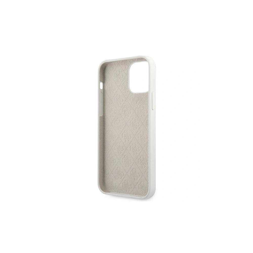Hurtownia GSM - Etui Guess GUHCP12SLSLMGWH Apple iPhone 12 mini biały/white hardcase Metal Logo Script - GUE858WHT - {ean13} - Hurt