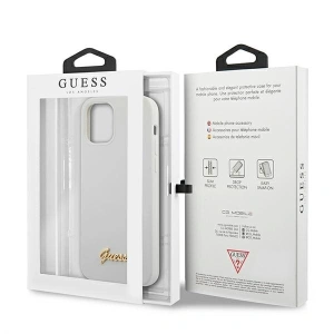 Hurtownia GSM - Etui Guess GUHCP12SLSLMGWH Apple iPhone 12 mini weiß/white hardcase Metal Logo Script - GUE858WHT - {ean13} - Hurt