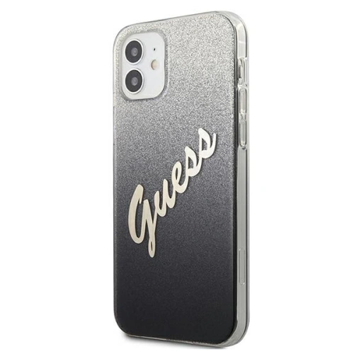 Etui Guess GUHCP12SPCUGLSBK Apple iPhone 12 mini czarny/black hardcase Glitter Gradient Script