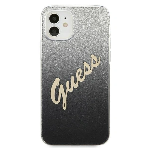 Etui Guess GUHCP12SPCUGLSBK Apple iPhone 12 mini czarny/black hardcase Glitter Gradient Script