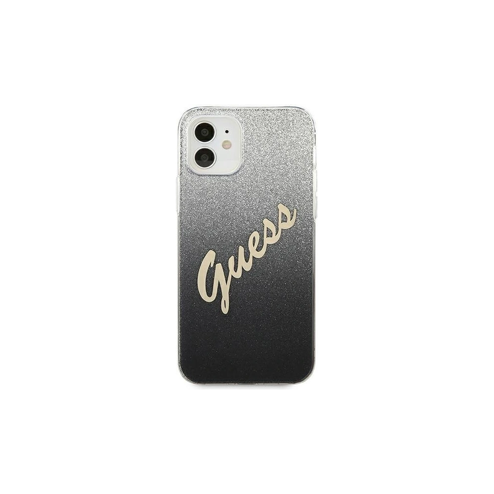 Hurtownia GSM - Etui Guess GUHCP12SPCUGLSBK Apple iPhone 12 mini czarny/black hardcase Glitter Gradient Script - GUE859BLK - {ean13} - Hurt