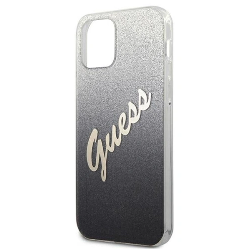 Etui Guess GUHCP12SPCUGLSBK Apple iPhone 12 mini czarny/black hardcase Glitter Gradient Script