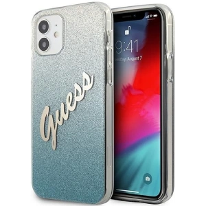 Hurtownia GSM - Etui Guess GUHCP12SPCUGLSBL Apple iPhone 12 mini blau/hardcase Glitter Gradient Script - GUE860BLU - {ean13} - Hurt