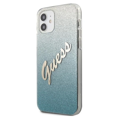 Etui Guess GUHCP12SPCUGLSBL Apple iPhone 12 mini niebieski/blue hardcase Glitter Gradient Script