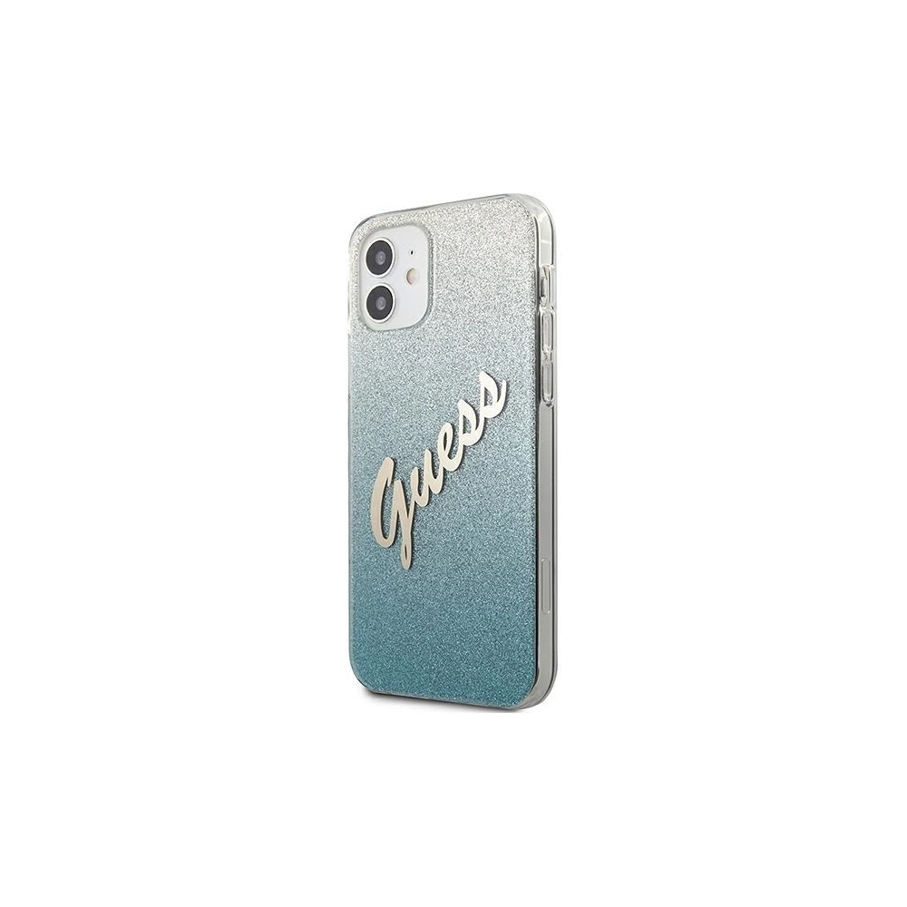 Hurtownia GSM - Etui Guess GUHCP12SPCUGLSBL Apple iPhone 12 mini niebieski/blue hardcase Glitter Gradient Script - GUE860BLU - {ean13} - Hurt