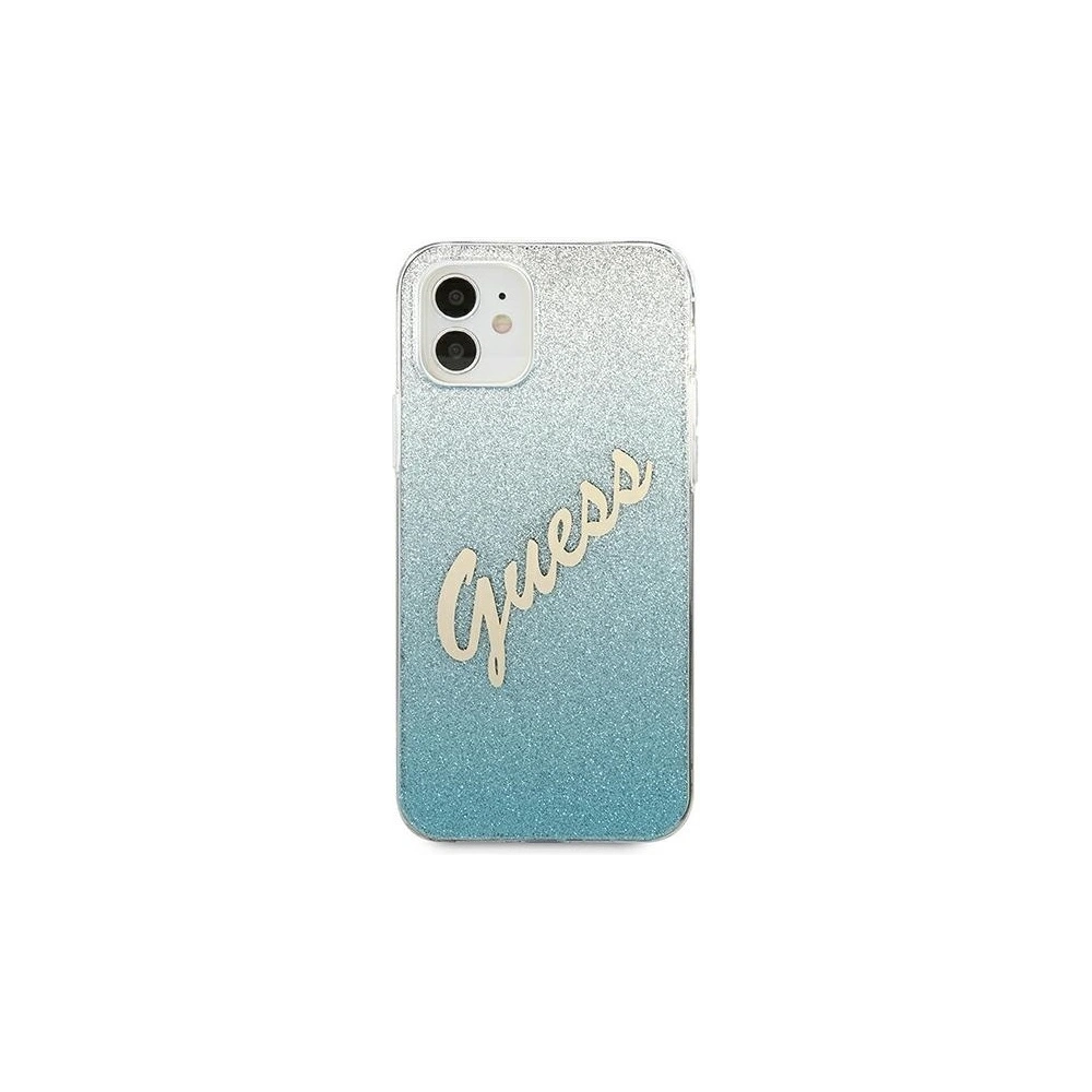Hurtownia GSM - Etui Guess GUHCP12SPCUGLSBL Apple iPhone 12 mini niebieski/blue hardcase Glitter Gradient Script - GUE860BLU - {ean13} - Hurt