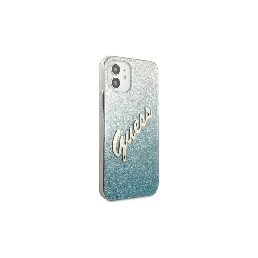 Hurtownia GSM - Etui Guess GUHCP12SPCUGLSBL Apple iPhone 12 mini niebieski/blue hardcase Glitter Gradient Script - GUE860BLU - {ean13} - Hurt