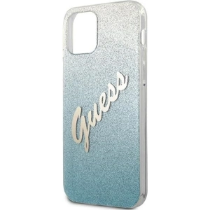 Hurtownia GSM - Etui Guess GUHCP12SPCUGLSBL Apple iPhone 12 mini blau/hardcase Glitter Gradient Script - GUE860BLU - {ean13} - Hurt