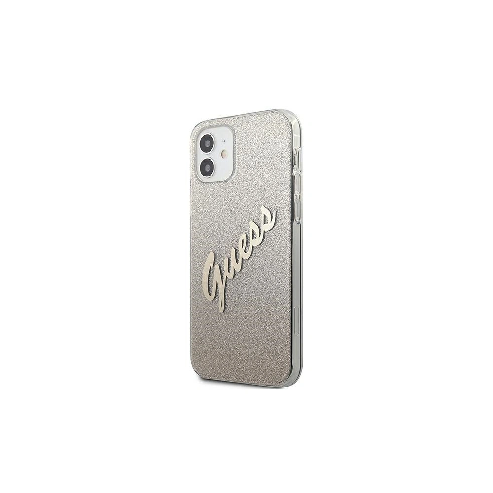 Hurtownia GSM - Etui Guess GUHCP12SPCUGLSGO Apple iPhone 12 mini złoty/gold hardcase Glitter Gradient Script - GUE861GLD - {ean13} - Hurt