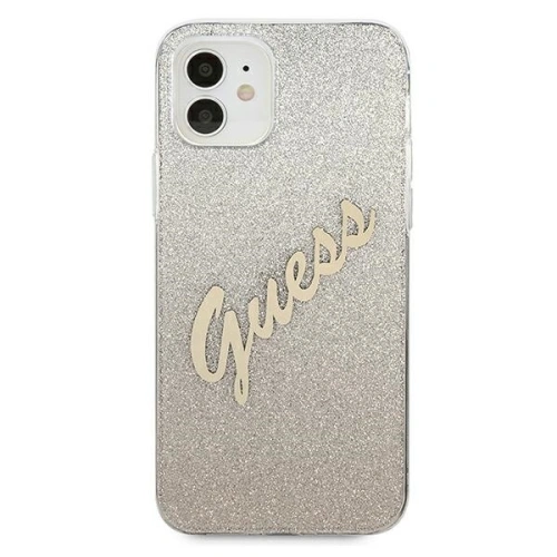 Etui Guess GUHCP12SPCUGLSGO Apple iPhone 12 mini złoty/gold hardcase Glitter Gradient Script